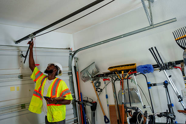 Professional Garage Door Panel Replacement technician working in Archbald, PA